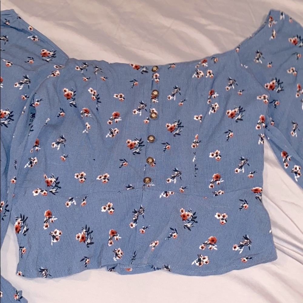 altar’d state off the shoulder long sleeve shirt